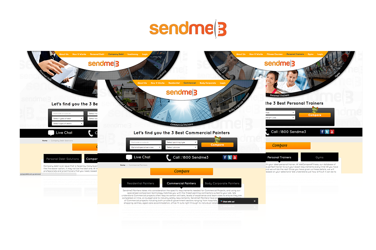 Sendme3 website image